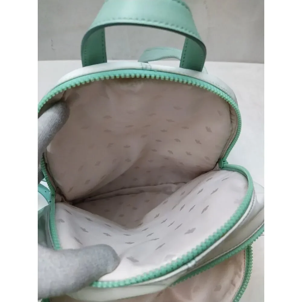 Kate Spade New York Blue White Nylon Zippers Top Handle Backpack
